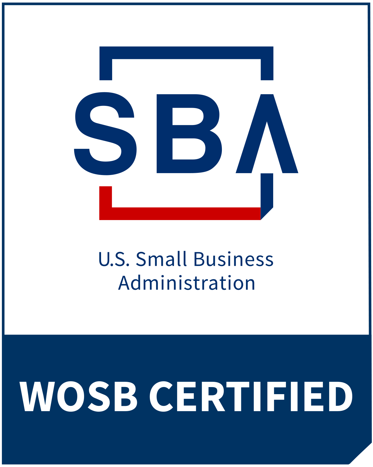 logo WOSB women owned small business certified